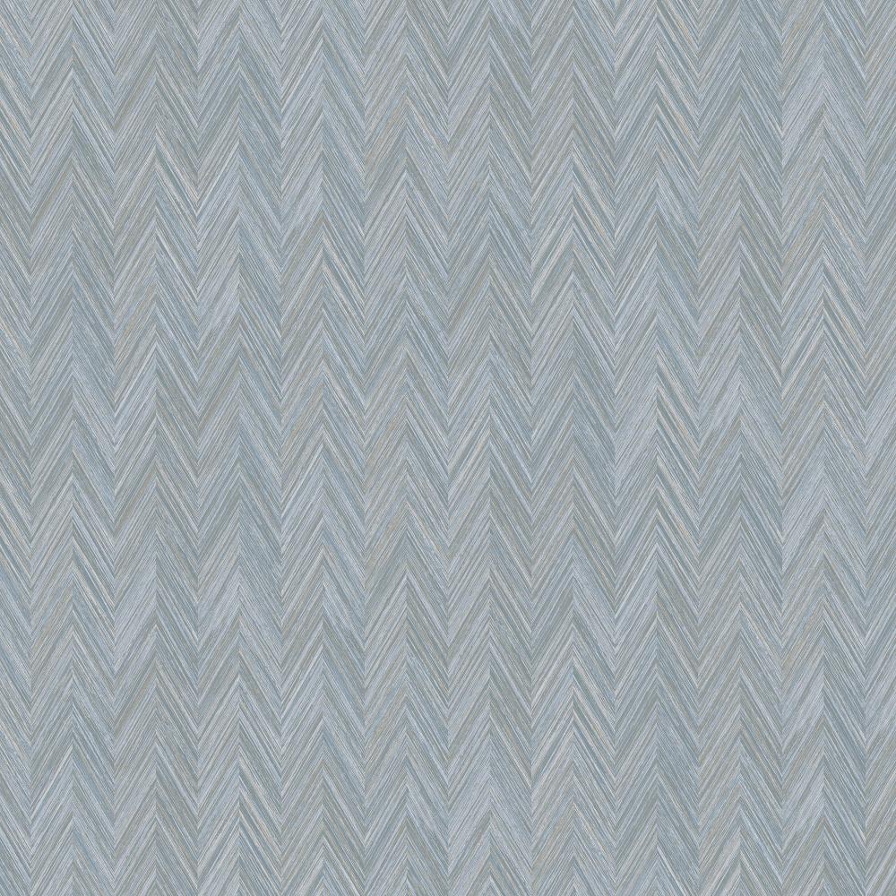Patton Wallcoverings G78133 Texture FX Fiber Weave Wallpaper in Denim Blue, Metallic Silver